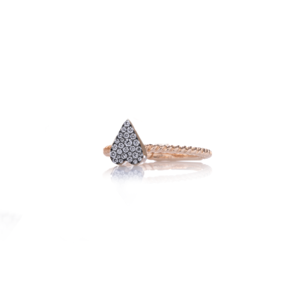 Anello Cuore Seconda Misura Oro Diamanti