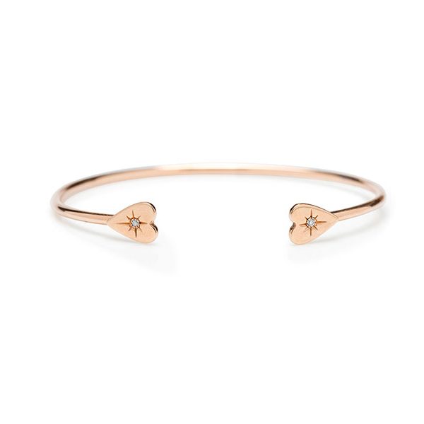 Bangle Cuori Oro con Diamanti Grey