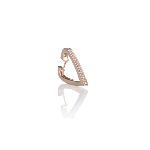 Mono Orecchino Cuore Small White
