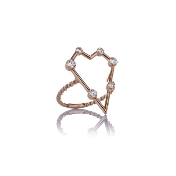 Anello Geometric Heart Terza Misura