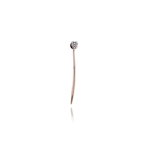 Orecchino Short Line Pavé