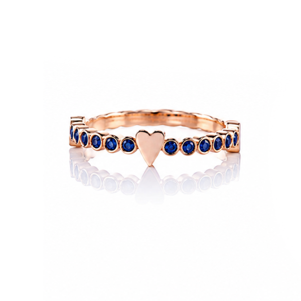 Heart Eternity Sapphires Ring