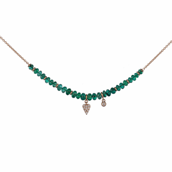 Cabochon Emeralds Small Necklace